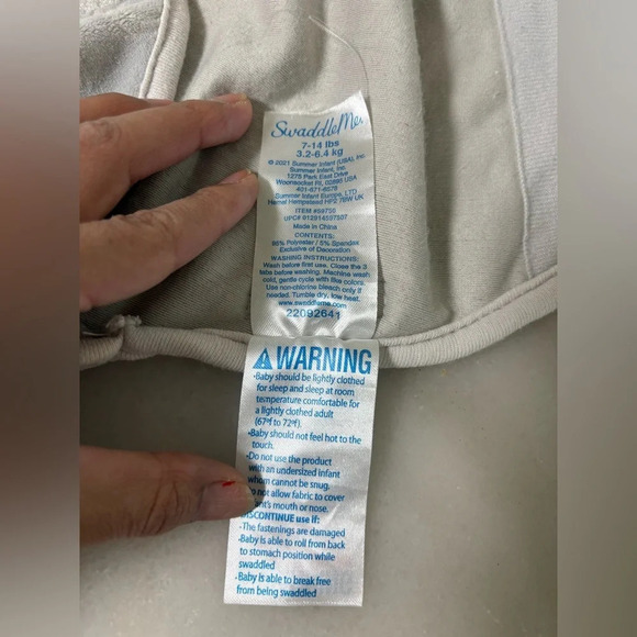 Gray Baby Swaddle OS - Picture 5 of 6